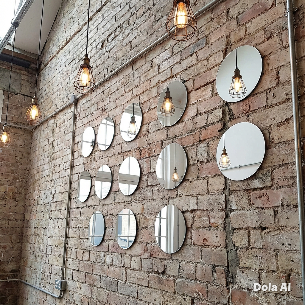 Circle Mirror Tiles, Custom Colours, Sizes - Pack of 10