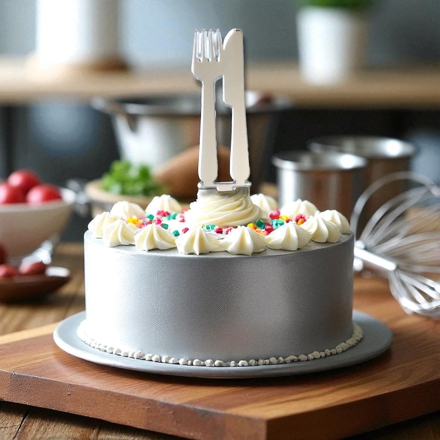Knife and fork Cake Toppers