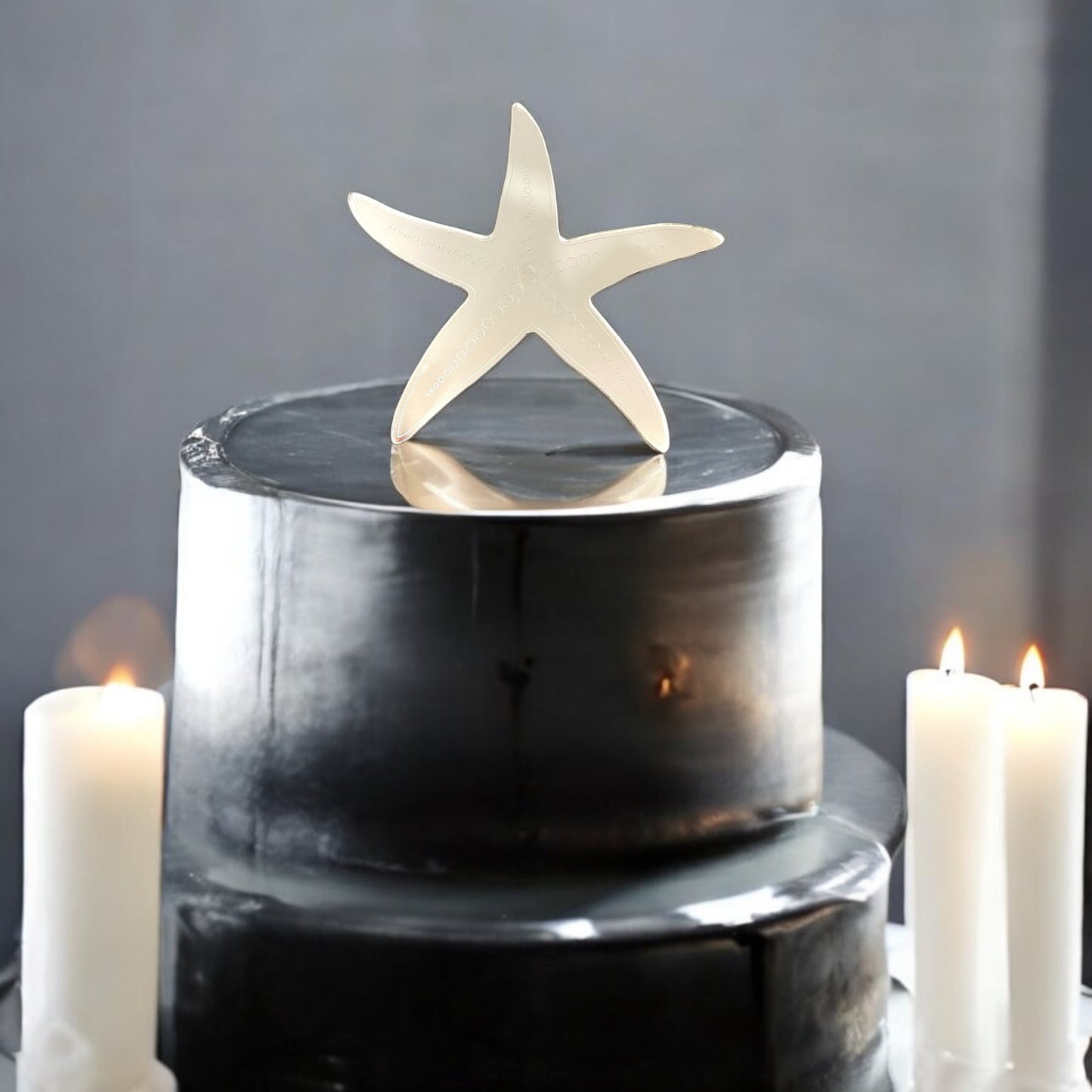 Etched Starfish Cake Toppers