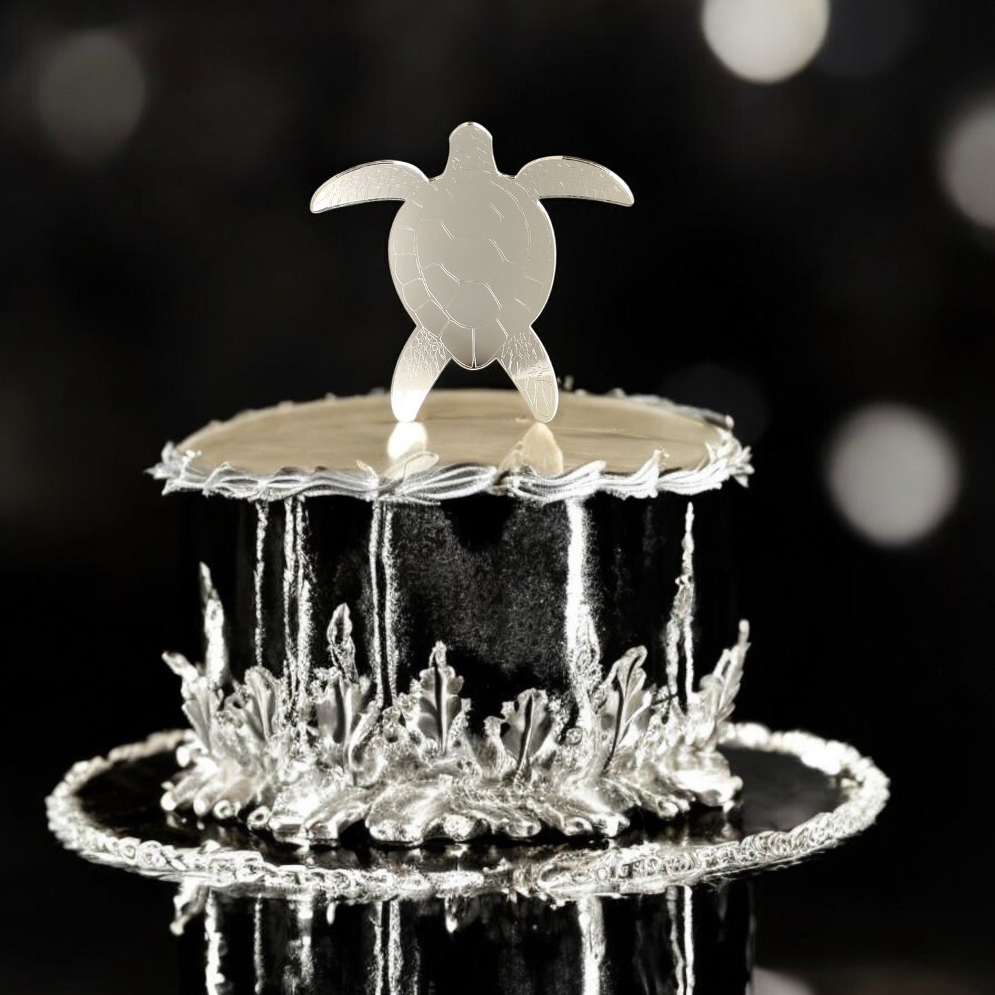 Etched Turtle Cake Toppers