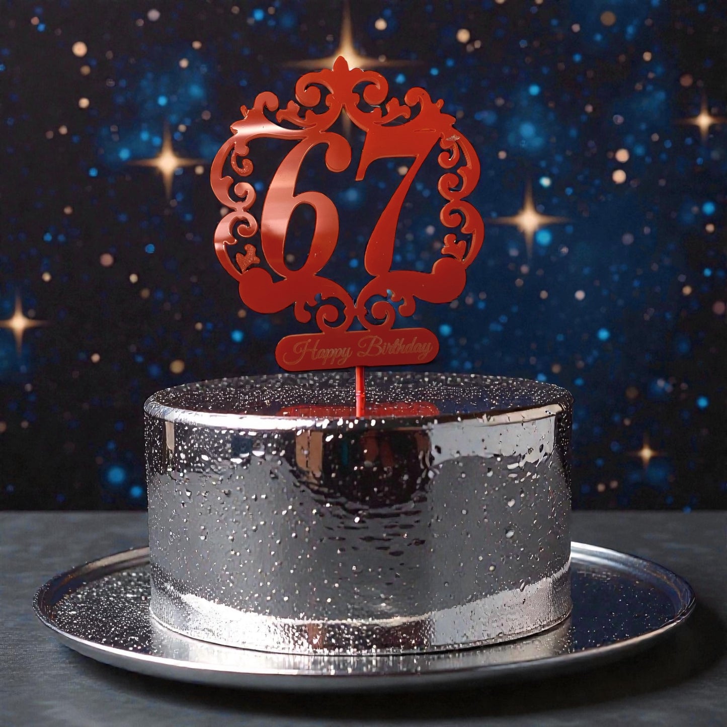 Celebration Age Happy Birthday Wooden Cake Toppers