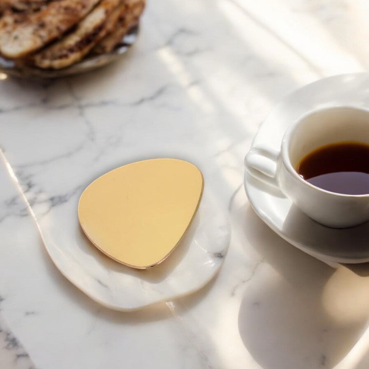 Pebble Shaped Coasters in Mirrored Colours