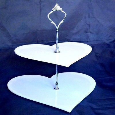 Two Tier Heart Cake Stand