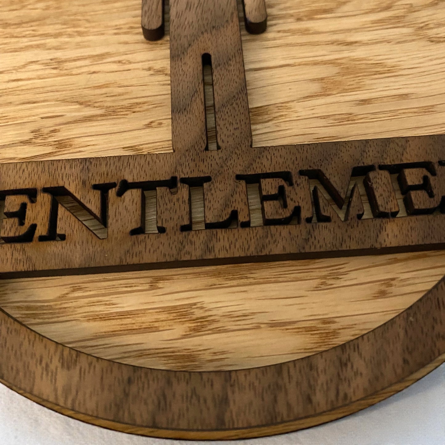 Wooden Gentlemen Toilet Signs
