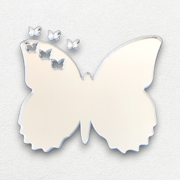 Frilly Butterflies out of Butterfly Shaped Mirrors, Bespoke Sizes & Engraving Services