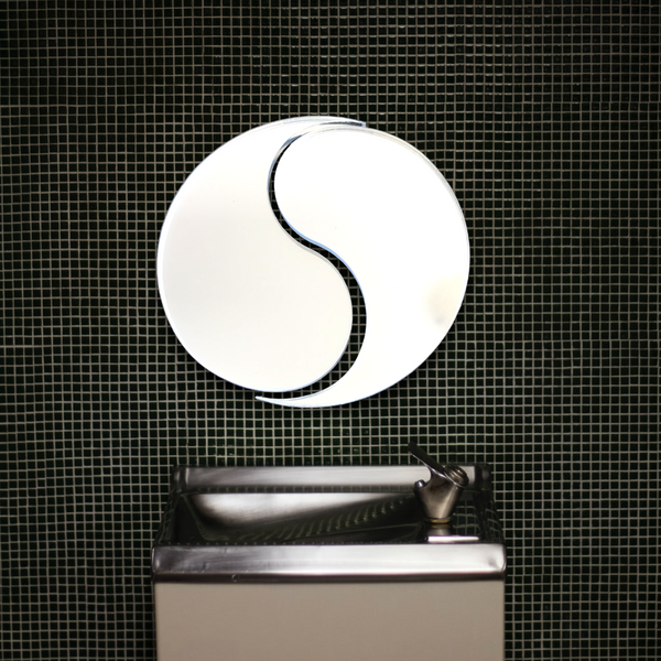 Yin Yang Shaped Acrylic Mirrors, Bespoke Sizes & Engraving Services