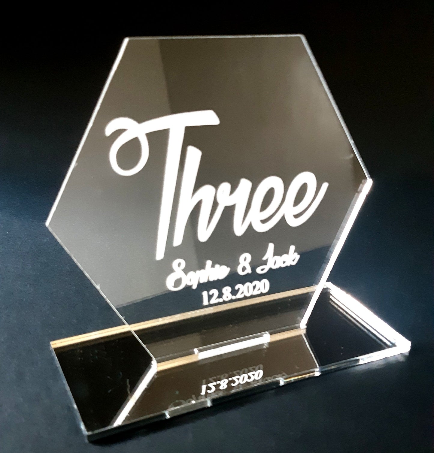 Hexagon Personalised Table Numbers