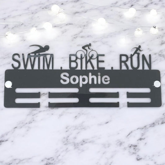 Porte-médailles de natation, de vélo et de course
