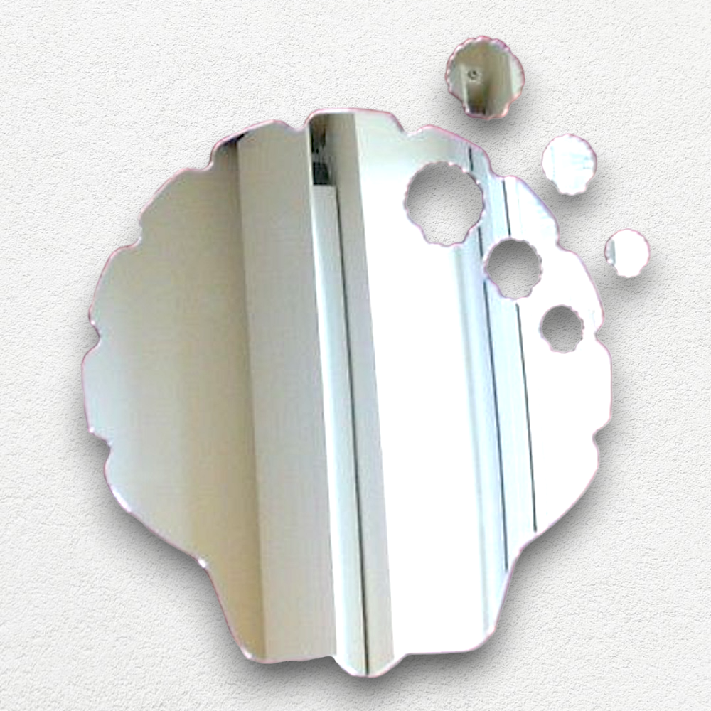 Shells out of Shell Shaped Acrylic Mirrors, Bespoke Sizes & Engraving Services