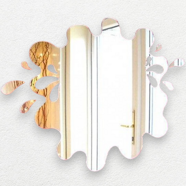Splashes out of Puddle Shaped Acrylic Mirrors with six spashes