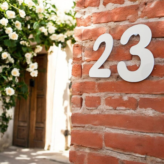 House Numbers - Round Font- Floating