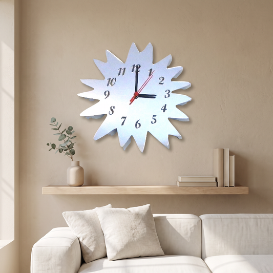 Modern Spiky Sunburst Wall Clock