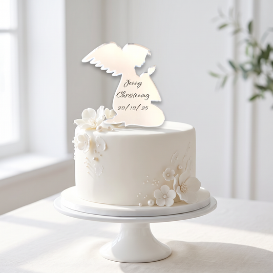 Angel Cake Topper for Christening and Baptism