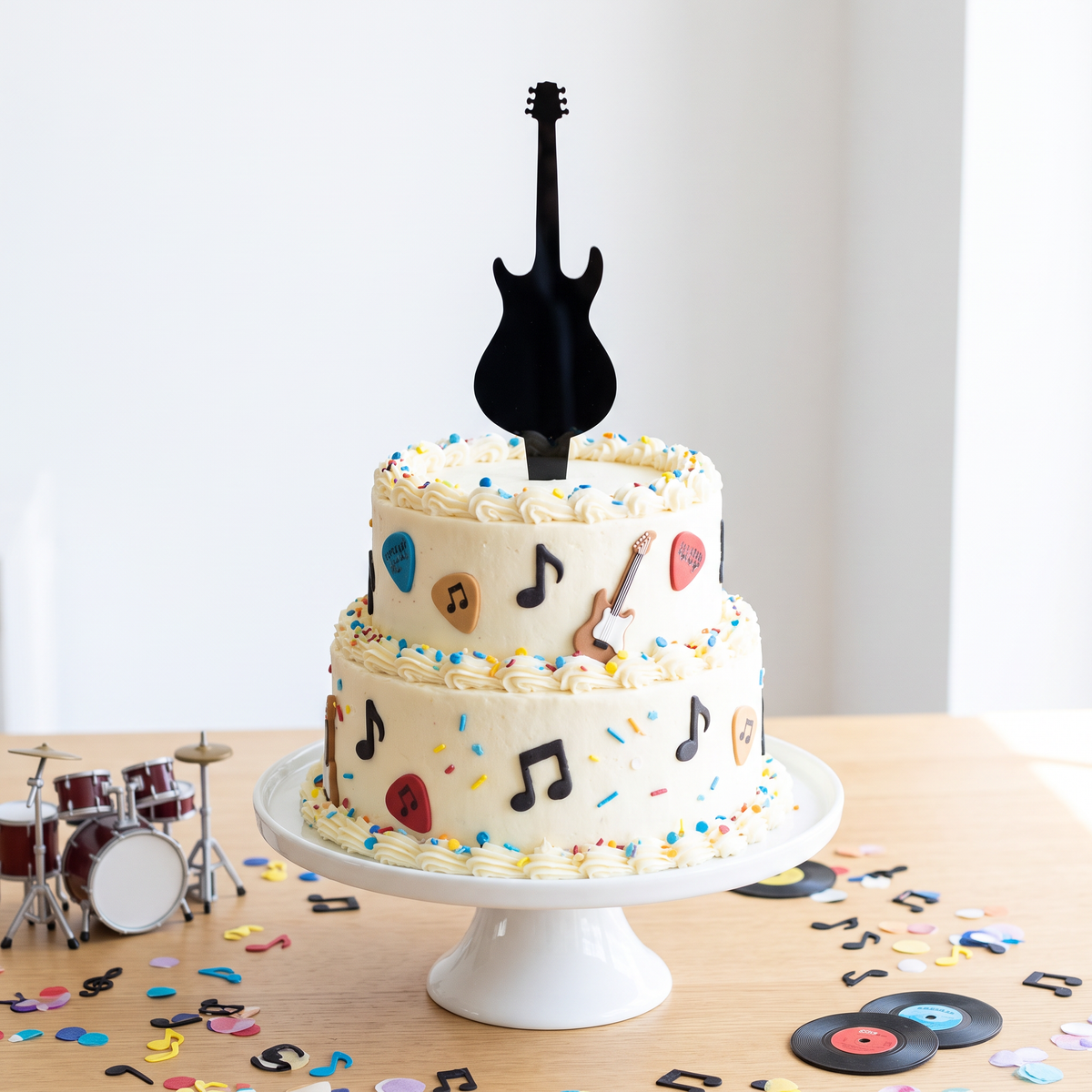 Electric Guitar Cake Topper for Music Theme Birthday Party