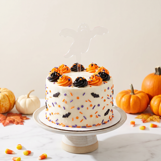 Ghost Cake Toppers for Halloween Party Decorations