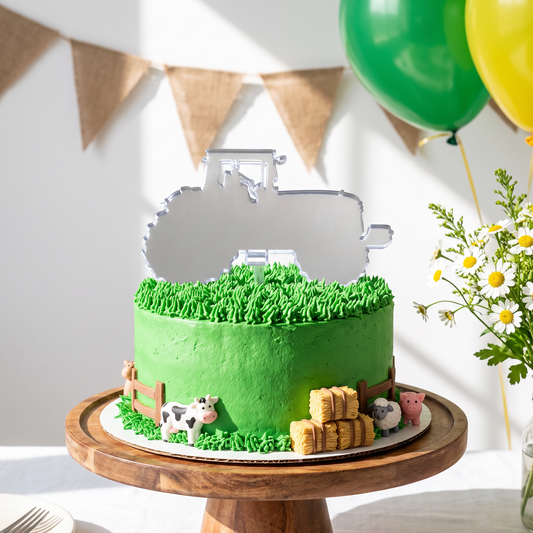 Farm Tractor Cake Topper Set for Birthday Party Decorations