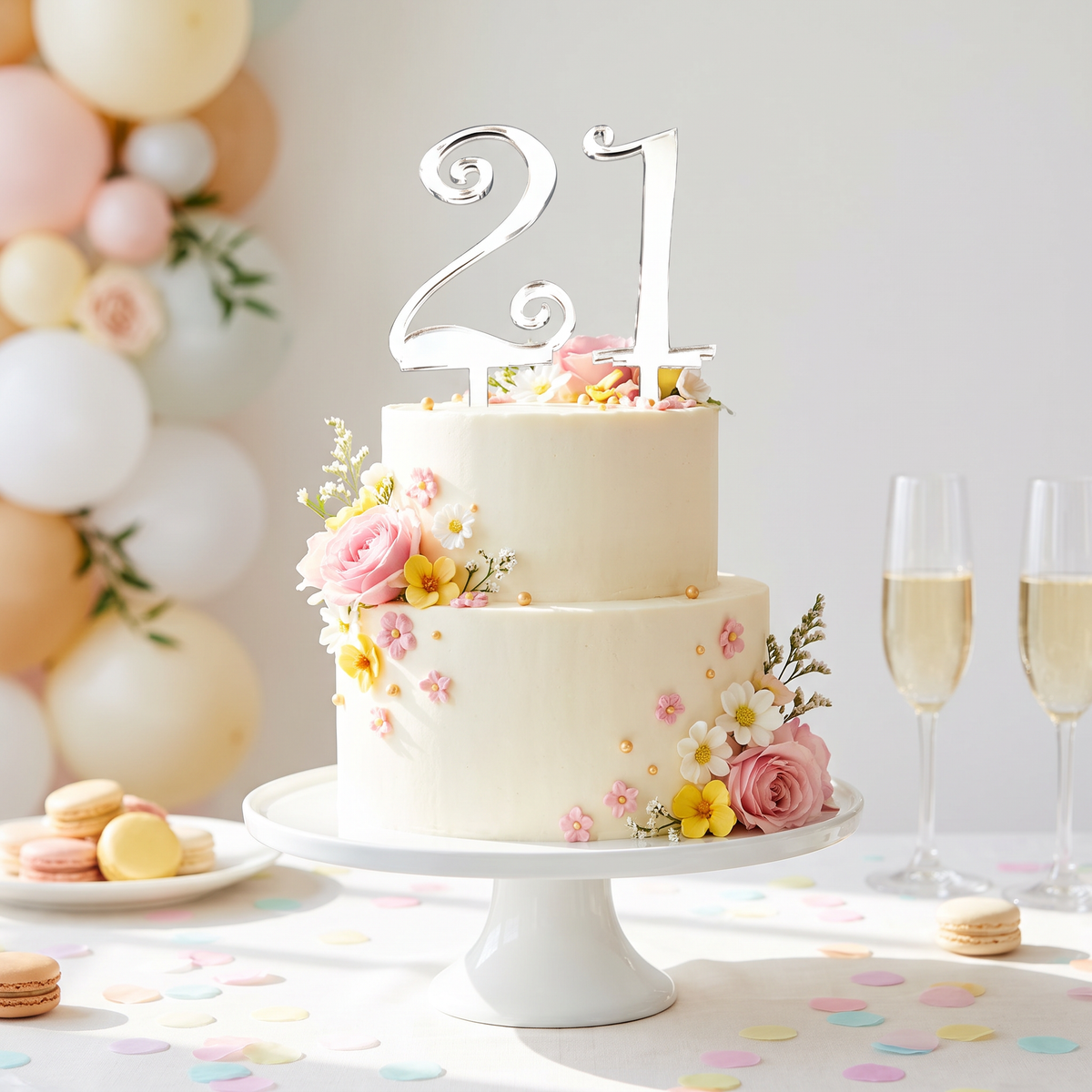 Custom Number Cake Toppers - Personalized Birthday Cake Decoration