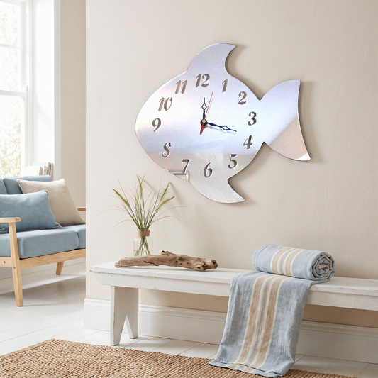 Decorative Fish-Shaped Wall Clock