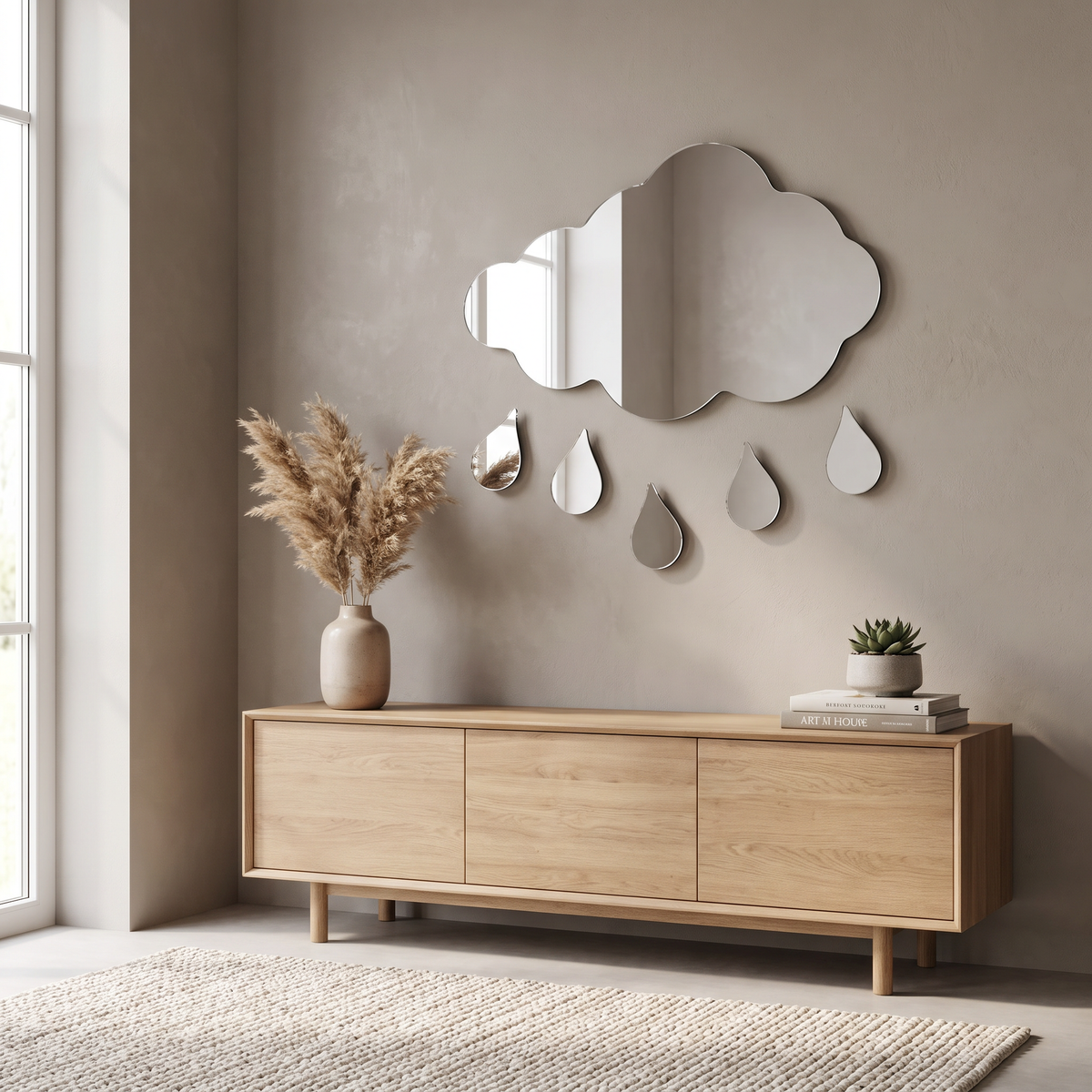 Miroir Nuage et Gouttes de Pluie