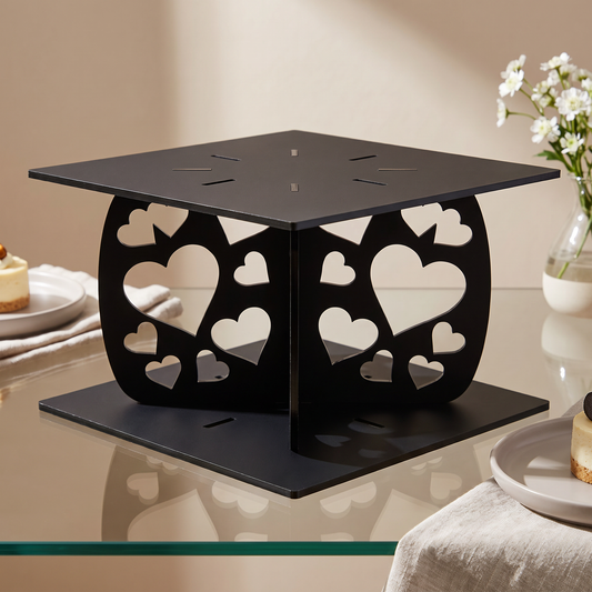 Heart Shaped Acrylic Cake Separator Stand for Weddings