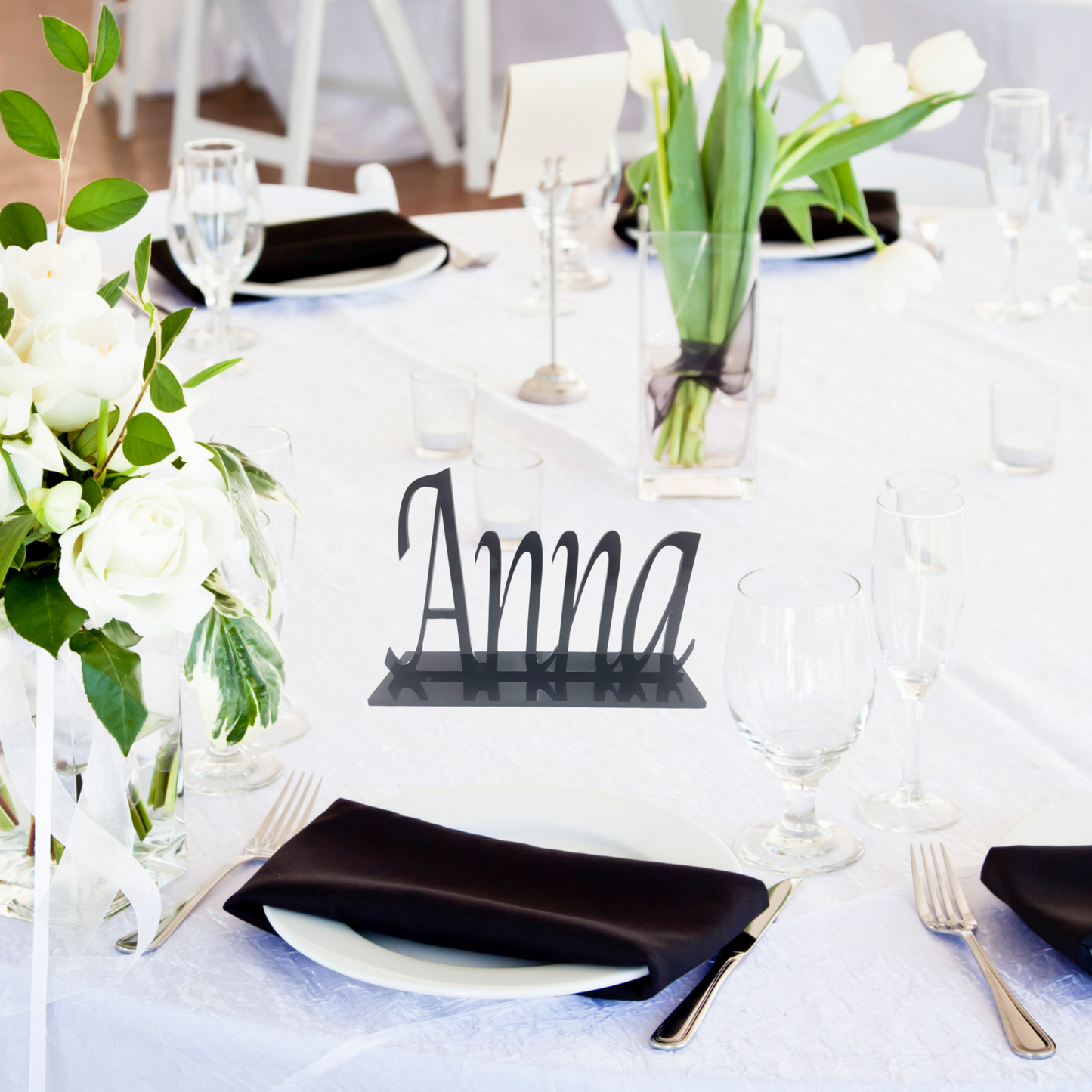 Personalised Name Stand Table Place Setting