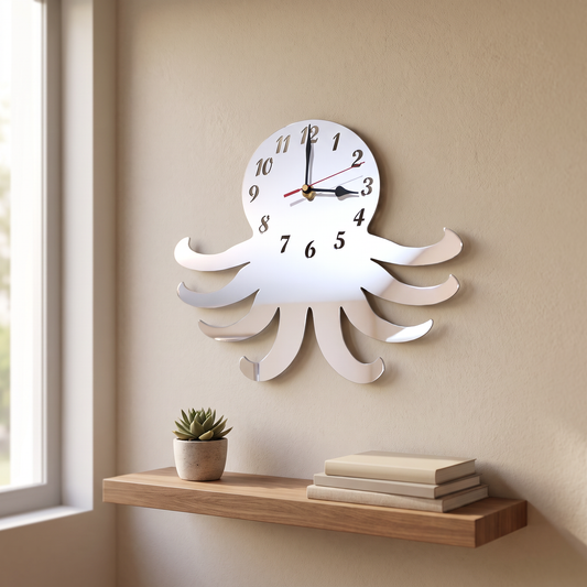Octopus Wall Clock - Decorative Coastal Home Decor