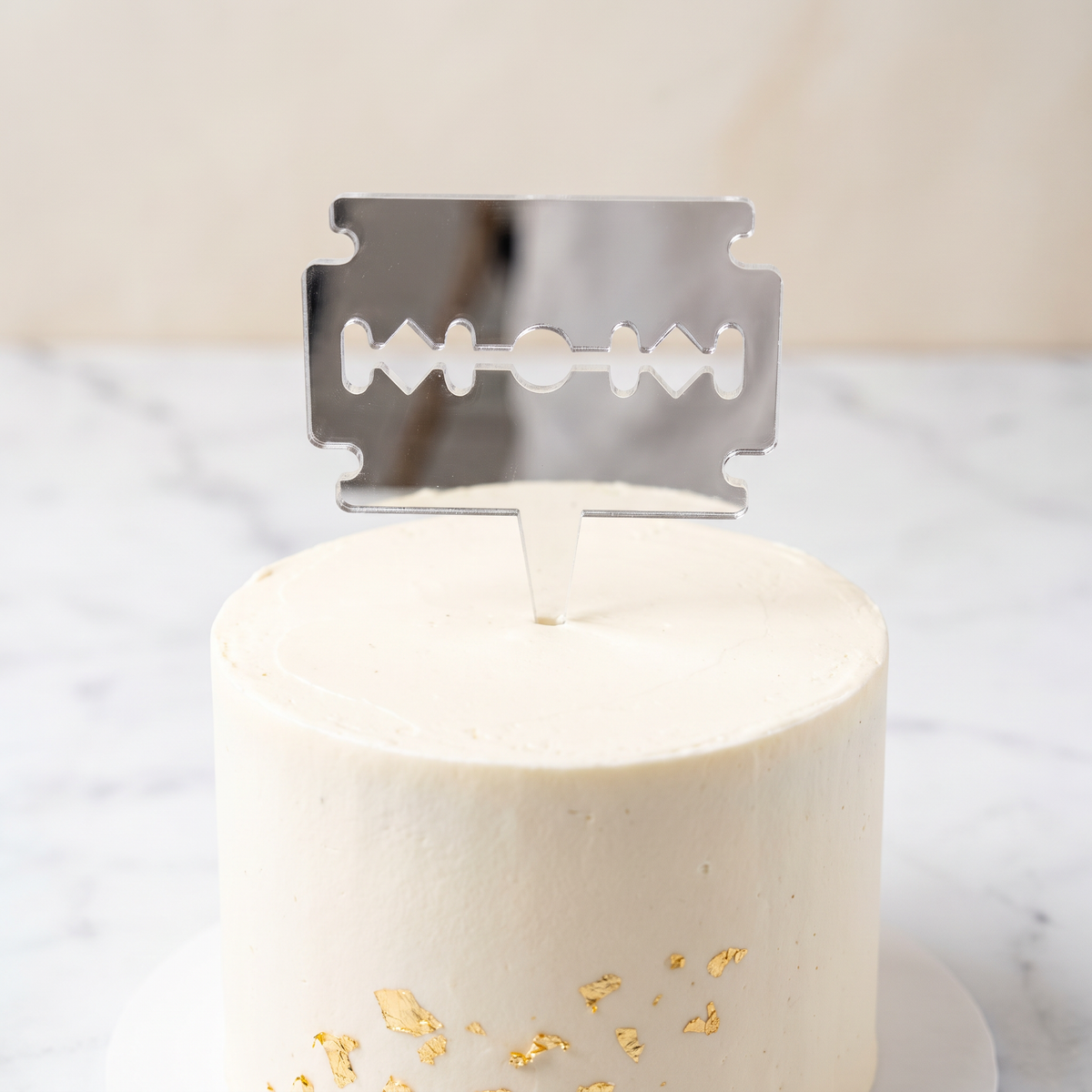 Custom Razor Blade Cake Toppers - Personalized Colors and Sizes