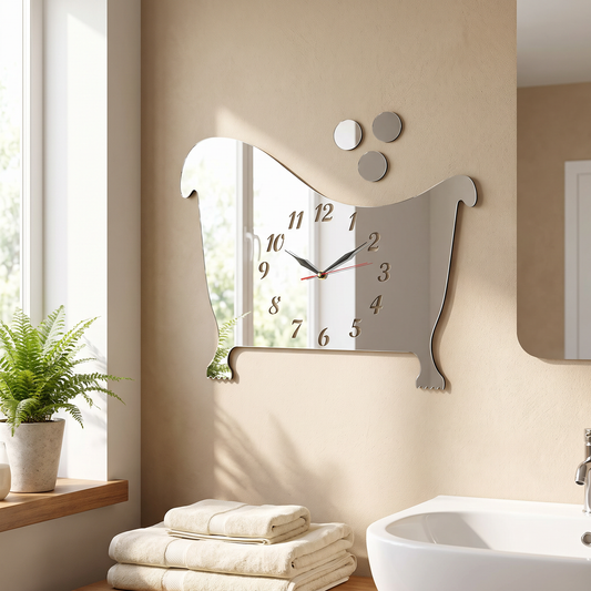 Decorative Bath-Themed Wall Clock