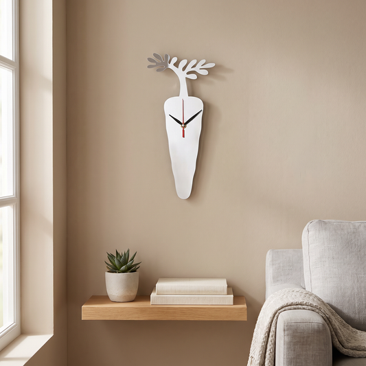 Carrot Shaped Wall Clock for Kitchen Decor