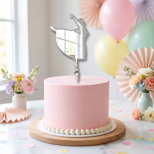 Ballerina Dance Themed Acrylic Cake Topper for Birthday Parties