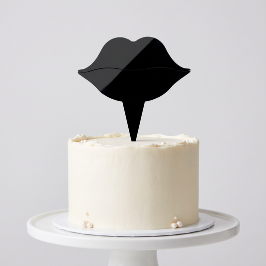 Eco-Friendly Lips Cake Toppers for Cupcakes in Multiple Colors