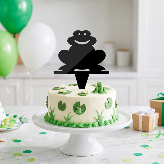 Frog Cake Toppers for Cupcakes and Birthday Party Decorations