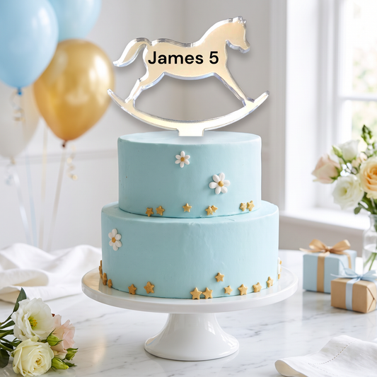 Rocking Horse Cake Topper for Baby Shower and Birthdays