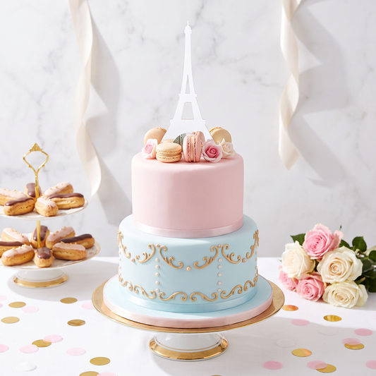 Eiffel Tower Shaped Cake Toppers for Paris Themed Party Decorations