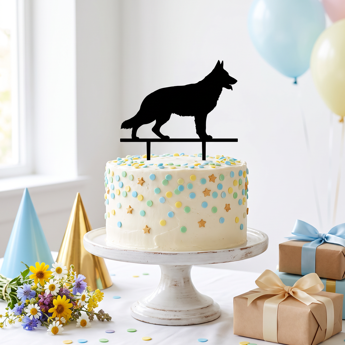 Custom Dog Breed Cake Topper for Birthday Parties