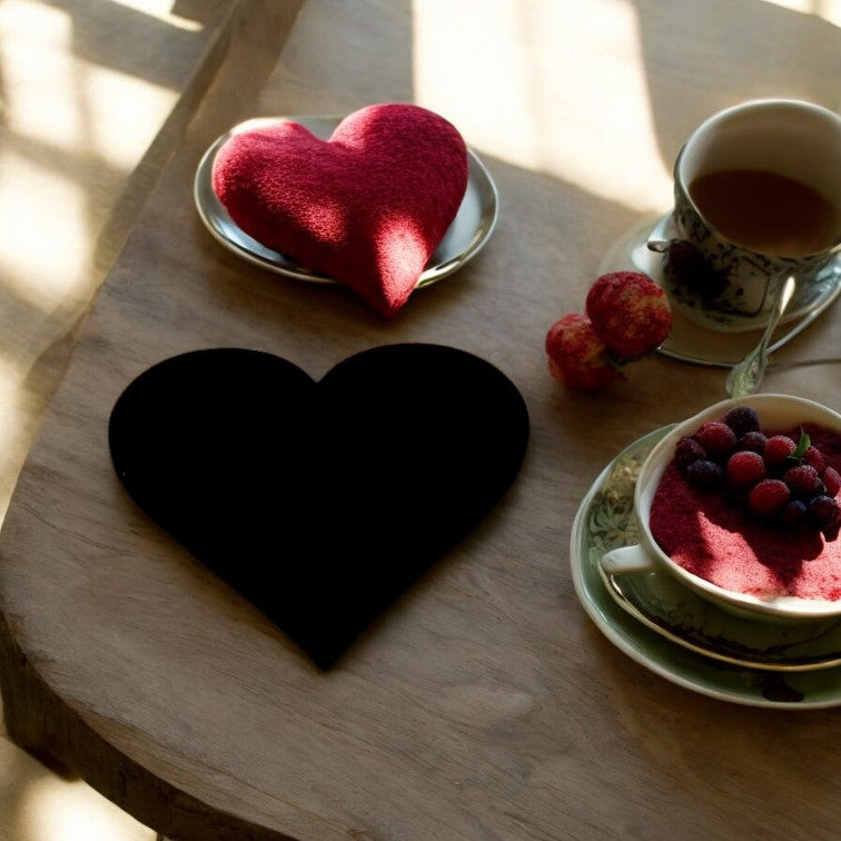 Heart Shaped Coasters in Matt Colours