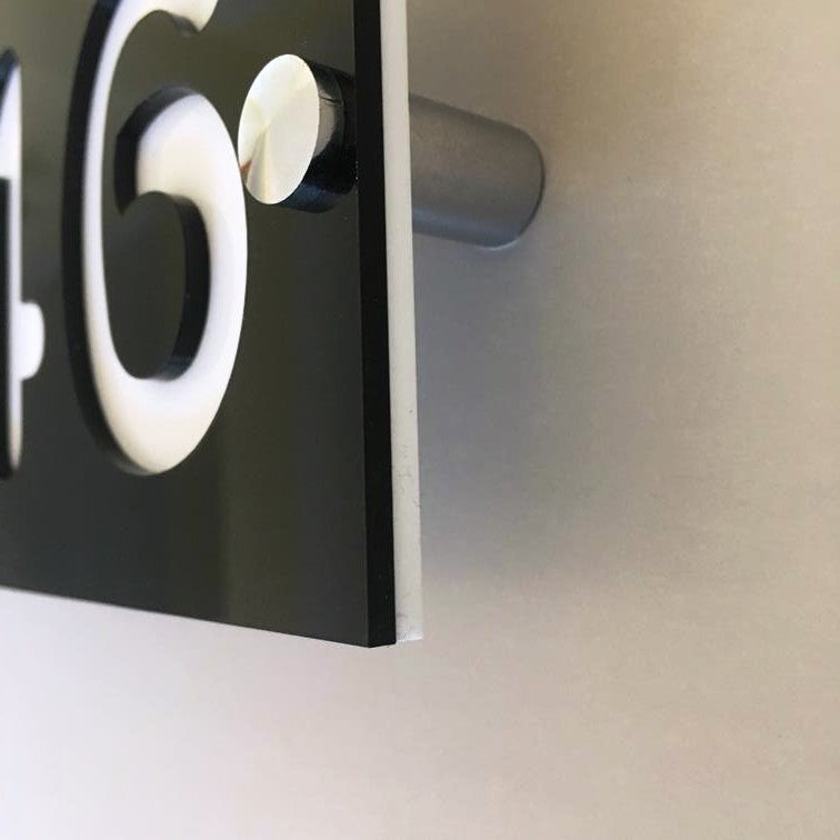 Rectangular Number House Signs, Custom Colours, Fonts & Sizes