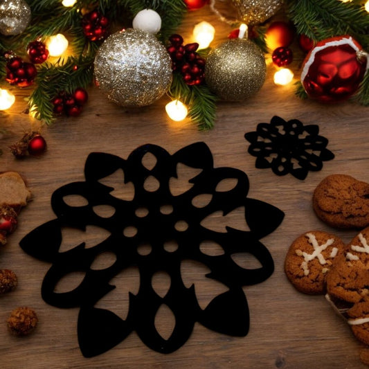 Christmas Snowflake Placemats & Coasters - Matt Colours