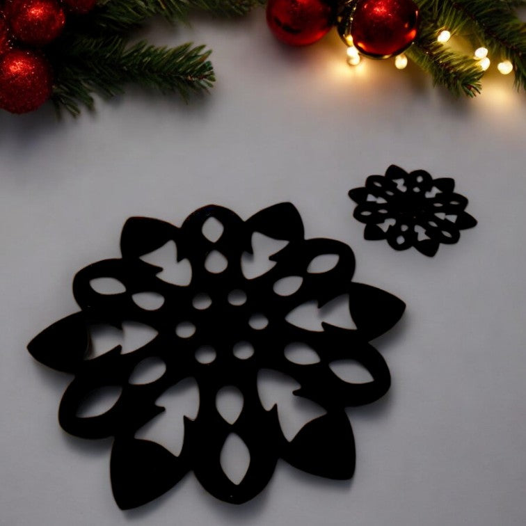 Christmas Snowflake Placemats & Coasters - Matt Colours