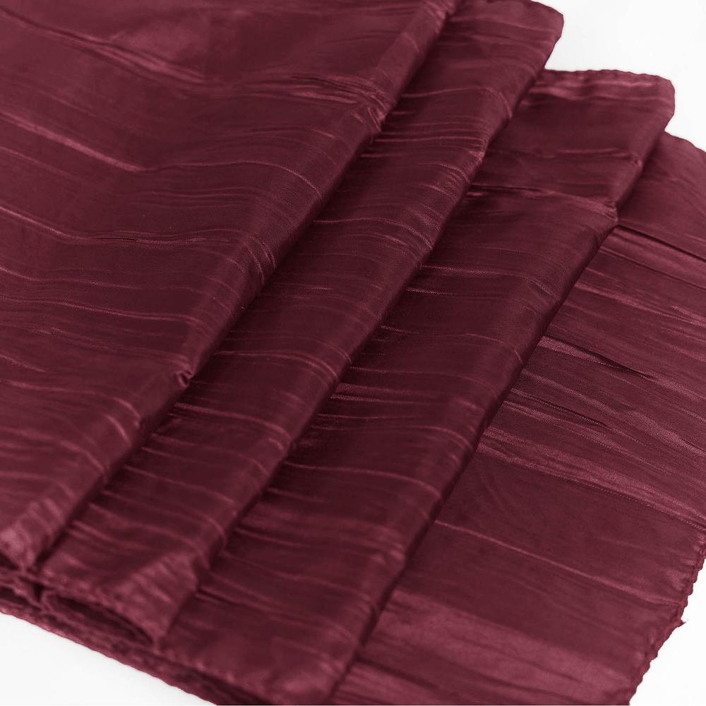 Burgundy Taffeta (Accordion) Table Runners