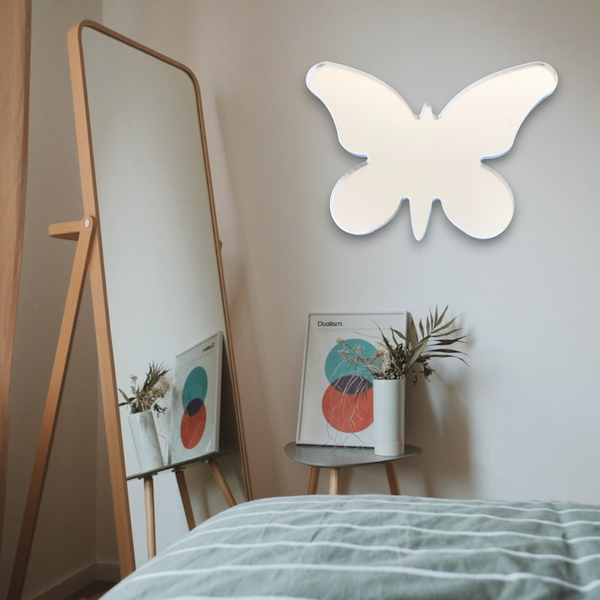 Butterfly Long Wings Shaped Acrylic Mirrors - Bespoke Sizes & Engraving Services