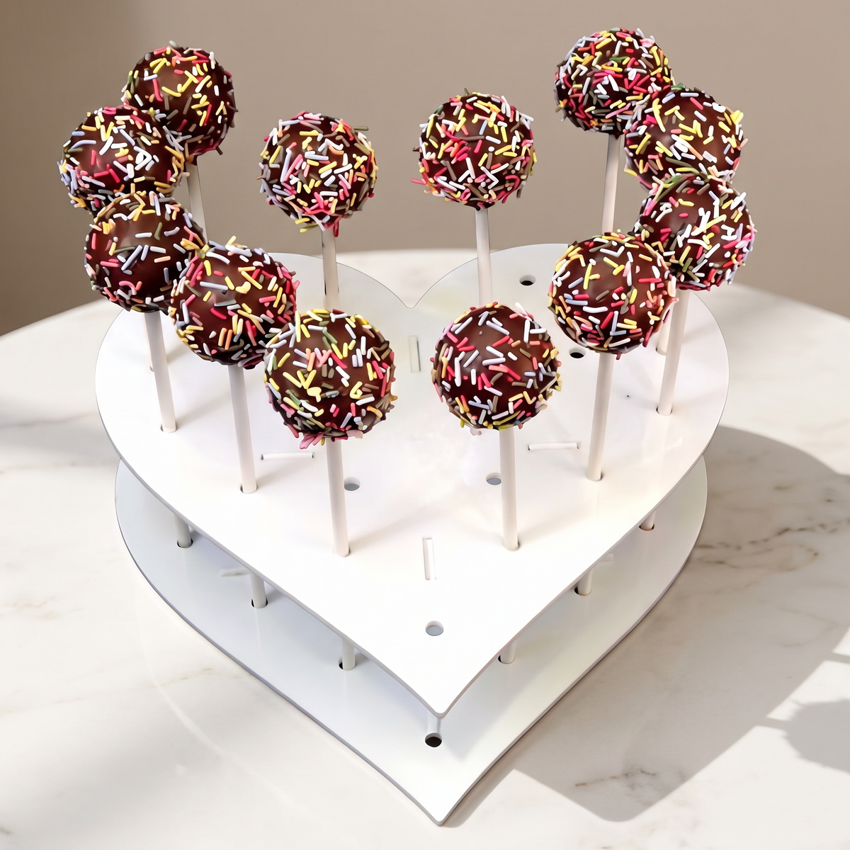 Heart-Shaped Cake Pop Stand Display Holder
