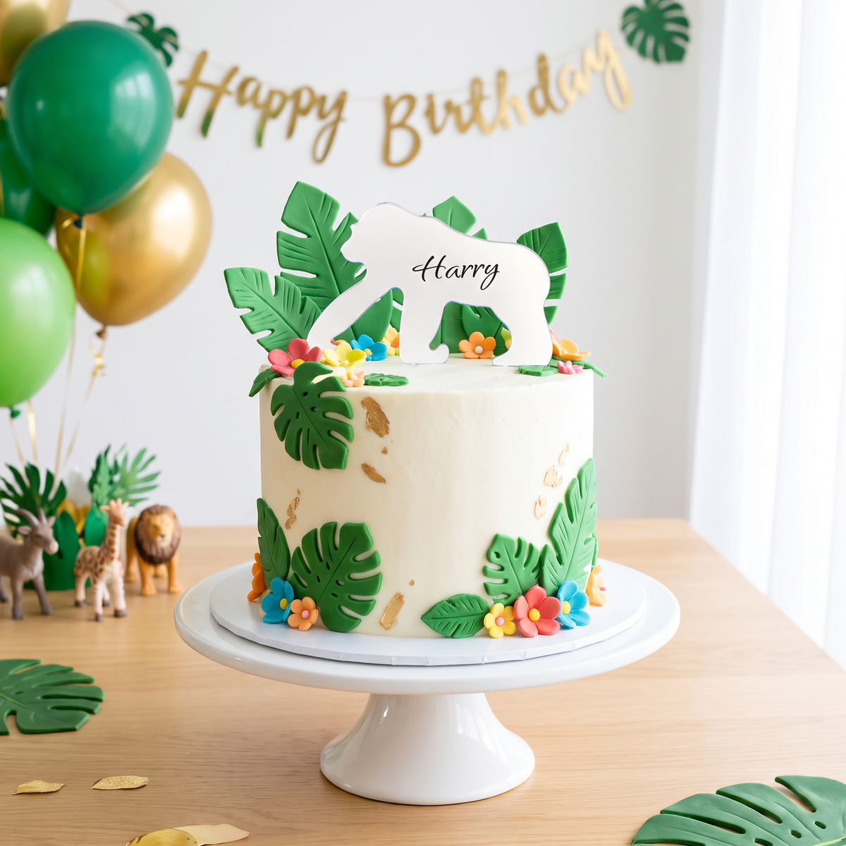Custom Gorilla Cake Toppers for Cupcakes and Party Decorations
