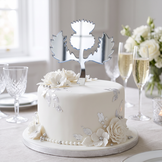 Scottish Thistle Cake Topper for Weddings and Celebrations