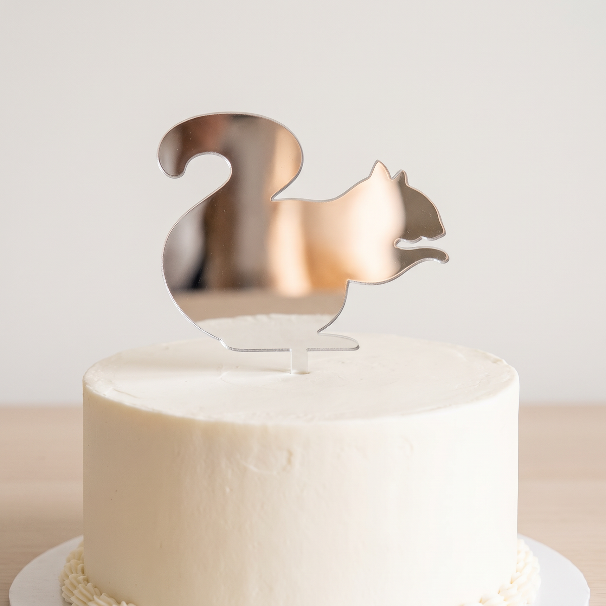 Laser Cut Acrylic Squirrel Cake Topper - Reusable Eco-Friendly