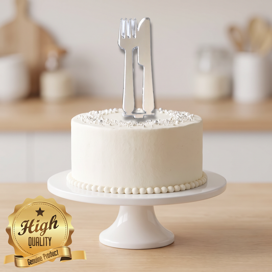 Custom Laser Cut Acrylic Cake Topper, Reusable Eco-Friendly Design