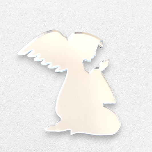 Angel Praying Shaped Acrylic Mirrors, Many Sizes and Engraving Services