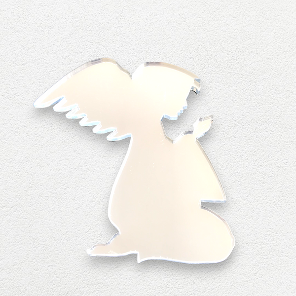 Angel Praying Shaped Acrylic Mirrors, Many Sizes and Engraving Services