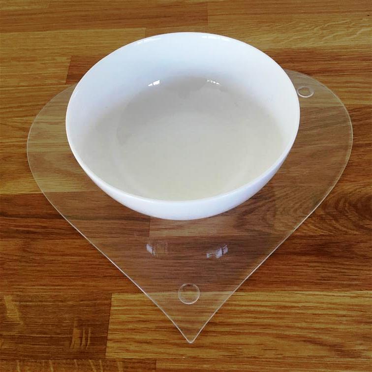 Heart Shaped Placemat and Coasters - Clear Acrylic