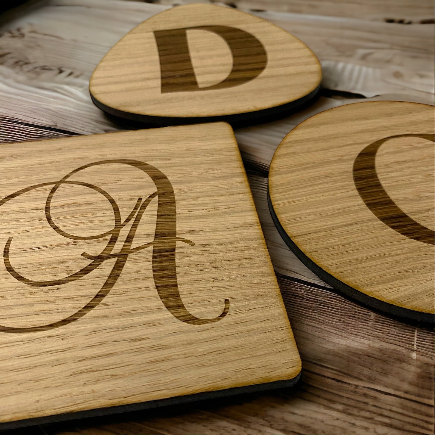 Pebble Wooden Finish Coasters